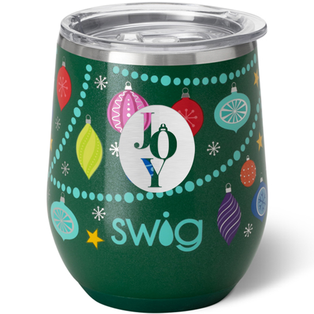 Swig Life™ O Christmas Tree Stainless Steel Wine Tumbler 12 oz Show