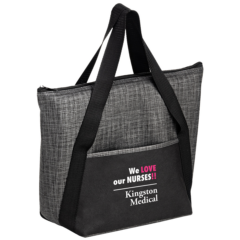 Insulated Tweed-Look Non-Woven Tote Bag - Insulated Tweed-Look Non-Woven Tote Bag