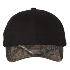 Kati Solid Crown with Camo Visor Cap - 1184_fl