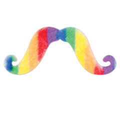 Adhesive Rainbow Mustache (Pack of 24) - S70427