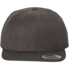 YP Classics Premium Flat Bill Snapback Cap - YP_Classics_6089M_Dark_Heather_Front_High