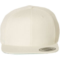 YP Classics Premium Flat Bill Snapback Cap - YP_Classics_6089M_Natural_Front_High