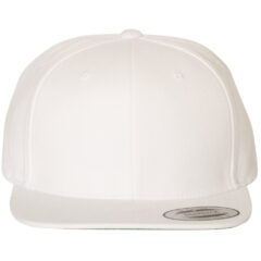 YP Classics Premium Flat Bill Snapback Cap - YP_Classics_6089M_White_Front_High