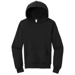 BELLA+CANVAS ® Youth Sponge Fleece Pullover Hoodie - 10002-Black-1-BC3719YBlackFlatFront-1200W