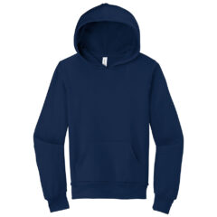 BELLA+CANVAS ® Youth Sponge Fleece Pullover Hoodie - 10002-Navy-1-BC3719YNavyFlatFront-1200W