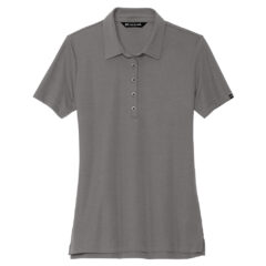 TravisMathew Ladies’ Oceanside Solid Polo - 20076-QuiShaGrey-5-TM1WW001QuiShaGreyFlatFront2-1200W