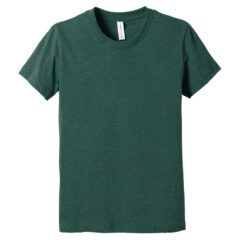 BELLA+CANVAS® Youth Heather CVC Tee - 23673-HthrForest-5-BC3001YCVCHthrForestFlatFront-1200W