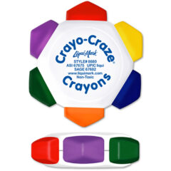 Crayo-Craze® 6 Color Crayon Wheel With White Housing - 868000_500px-I