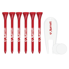 Golf Tees Plus Ball Markers Plus Divot Tool Set - GTP63P_KIT