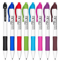 Zebra Sarasa Dry Retractable Gel Pen With White Body & Rubber Grip - ZEB-SAR-X20-WH-500px-I