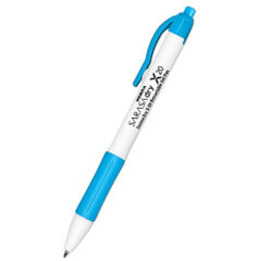 Zebra Sarasa Dry Retractable Gel Pen With White Body & Rubber Grip - ZEB-SAR-X20-WH-500px-lightblue