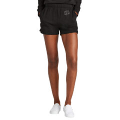 District® Women’s Perfect Tri® Fleece Short - 23180-Black-1-DT1309BlackModelFront-1200W