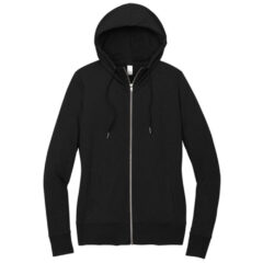 District® Women’s Featherweight French Terry™ Full-Zip Hoodie - 27984-Black-5-DT673BlackFlatFront-337W