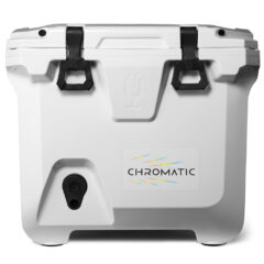 BrüMate BrüTank Rolling Cooler – 35 QT. - 35056_WHT_Clear_Label