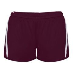 Alleson Athletic – Women’s Stride Shorts - Alleson Athletic 8211 Women8217s Stride ShortsMaroon-white