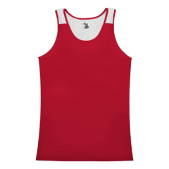 Alleson Athletic – Women’s Ventback Singlet - Alleson Athletic 8211 Women8217s Ventback SingletRed-White