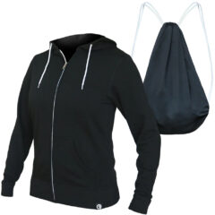 Quikflip 2-in-1 Women’s Hero Hoodie Lite Full-Zip - Quikflip_LWFZH_Black_Side_High