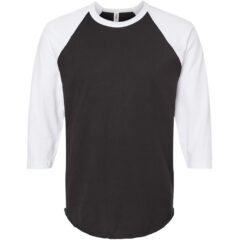 Tultex Fine Jersey Raglan T-Shirt - Tultex_245_Black-_White_Front_High