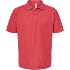 Tultex 50/50 Sport Pique Polo - Tultex_400_Heather_Red_Front_High