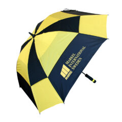 Square Golf Umbrella – 60″ Arc - cutom_matching_shaft_umbrella_SQ-60_yellowblack