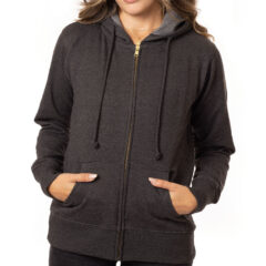 Econscious Ladies’ Heathered Full-Zip Hooded Sweatshirt - ec4580_15_z