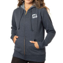 Econscious Ladies’ Heathered Full-Zip Hooded Sweatshirt - ec4580_34_z