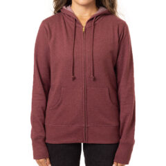 Econscious Ladies’ Heathered Full-Zip Hooded Sweatshirt - ec4580_37_z