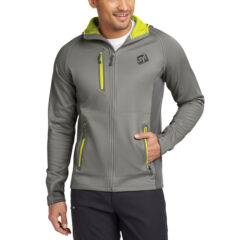 Eddie Bauer® Sport Hooded Full-Zip Fleece Jacket - 1200W-8996-MtGyGSCt-0-EB244MtGyGSCtModelFront1