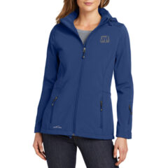 Eddie Bauer® Women’s Hooded Soft Shell Parka - 337W-6886-AdmiralBl-0-EB537AdmiralBlModelFront2