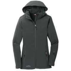 Eddie Bauer® Women’s Hooded Soft Shell Parka - 6886-GreySteel-5-EB537GreySteelFlatFront1-337W