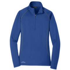 Eddie Bauer® Women’s Smooth Fleece 1/2-Zip - 7614-CobaltBlue-5-EB237CobaltBlueFlatFront1-337W