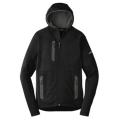 Eddie Bauer® Sport Hooded Full-Zip Fleece Jacket - 8996-Black-5-EB244BlackFlatFront-337W