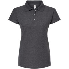 Tultex Women’s 50/50 Sport Pique Polo - Tultex_401_Heather_Charcoal_Front_High