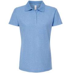 Tultex Women’s 50/50 Sport Pique Polo - Tultex_401_Heather_Light_Blue_Front_High