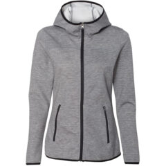 Weatherproof Women’s HeatLast™ Fleece Tech Full-Zip Hooded Sweatshirt - Weatherproof_W18700_Heather_Storm_Front_High