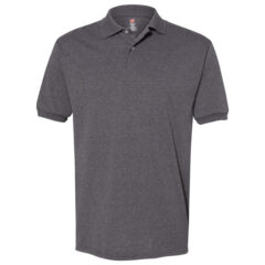 Hanes® Ecosmart® Jersey Polo - Hanes_054X_Charcoal_Heather_Front_High