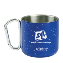 Asobu® Campfire Mug with Carabiner Handle - Asobu Campfire Mug with Carabiner Handle 8211 Blue