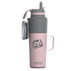 Asobu® Twin Pack – Water Bottle with Detachable Travel Mug - Asobu Twin Pack with Detachable Travel Mug 8211 Pink