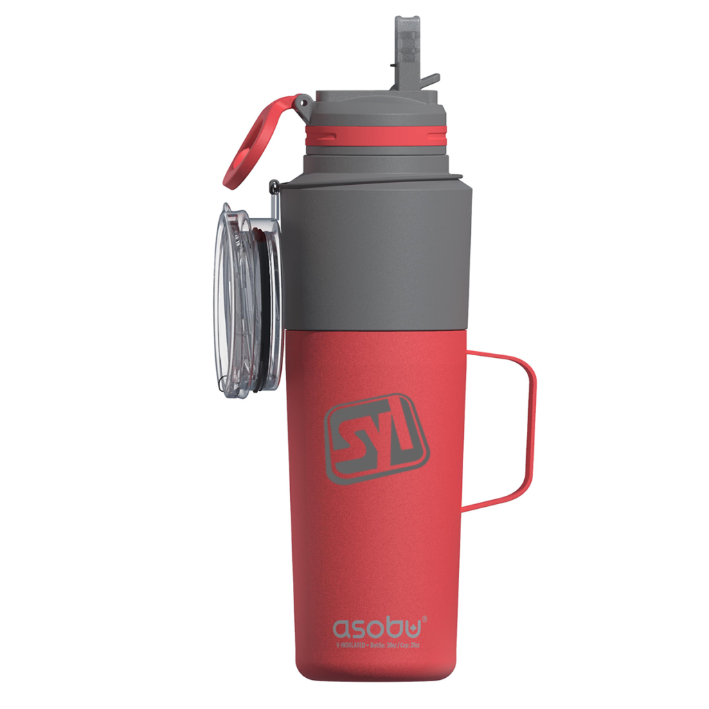 Asobu® Twin Pack – Water Bottle with Detachable Travel Mug - Asobu Twin Pack with Detachable Travel Mug 8211 Red