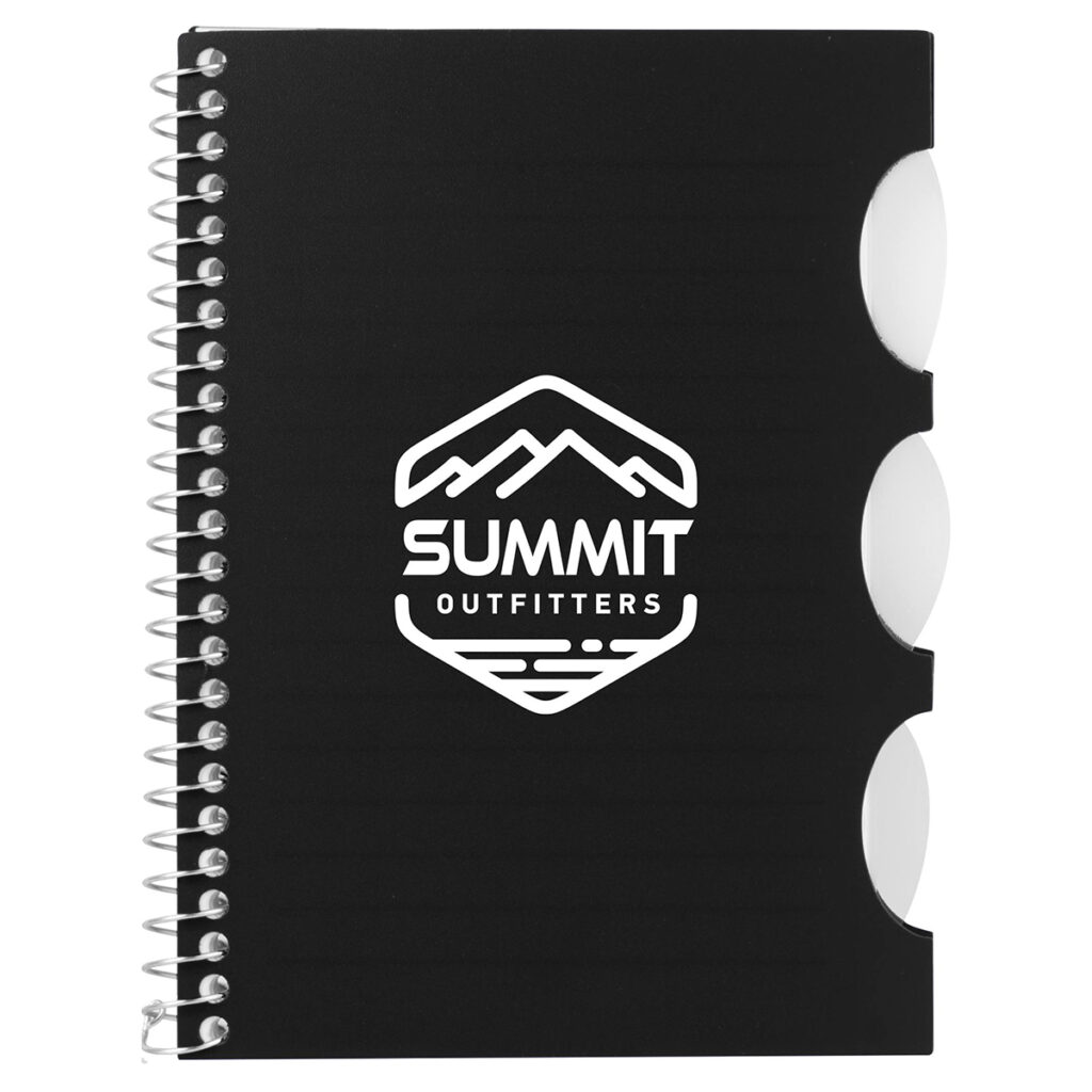 FSC® Recycled Multitask Notebook – 4″ x 6″ - SM-5208BK_D_FR