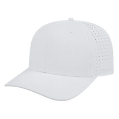 Cap America Perforated Performance Snap Back Cap - SM-8409WH-blank-white-FR