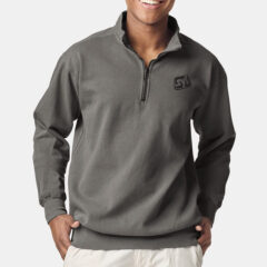 Comfort Colors Garment-Dyed Quarter Zip Sweatshirt - 4735_fl