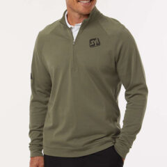 Adidas Club Quarter-Zip Pullover - Adidas_A598_Olive_Strata_Front_High_Model