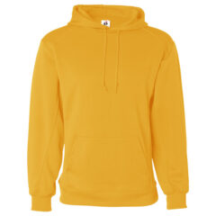 Badger Performance Fleece Hooded Sweatshirt - Badger_1454_Gold_Front_High