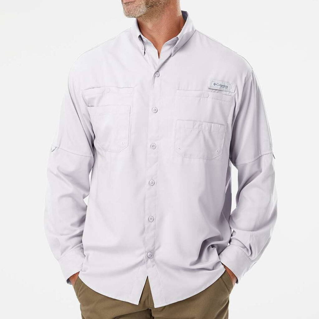 Columbia PFG Tamiami™ II Long Sleeve Shirt - Columbia_212467_Cool_Grey_Front_High_Model