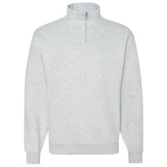 JERZEES Nublend® Cadet Collar Quarter-Zip Sweatshirt - JERZEES_995MR_Ash_Front_High