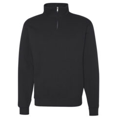 JERZEES Nublend® Cadet Collar Quarter-Zip Sweatshirt - JERZEES_995MR_Black_Front_High