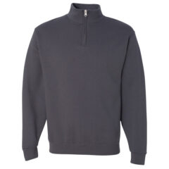 JERZEES Nublend® Cadet Collar Quarter-Zip Sweatshirt - JERZEES_995MR_Charcoal_Grey_Front_High