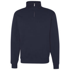 JERZEES Nublend® Cadet Collar Quarter-Zip Sweatshirt - JERZEES_995MR_J_Navy_Front_High