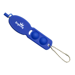 Popper Pen with Keychain - PUP900_BLUE ROYAL